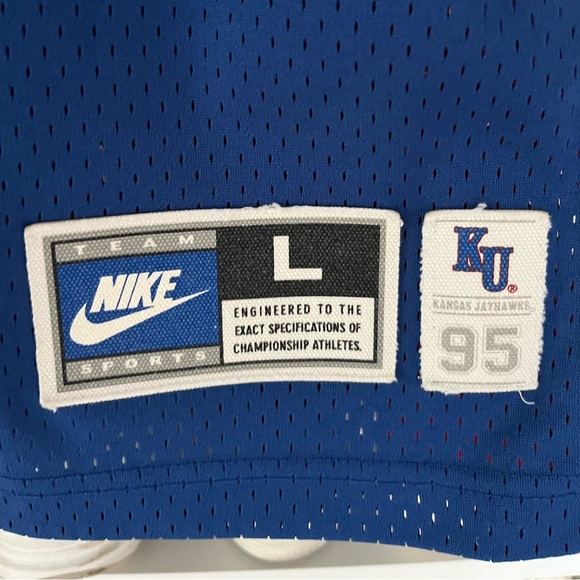 Nike Men’s Retro Kansas KU Paul Pierce Jersey Blue/Crimson/White Size Large - Picture 3 of 4